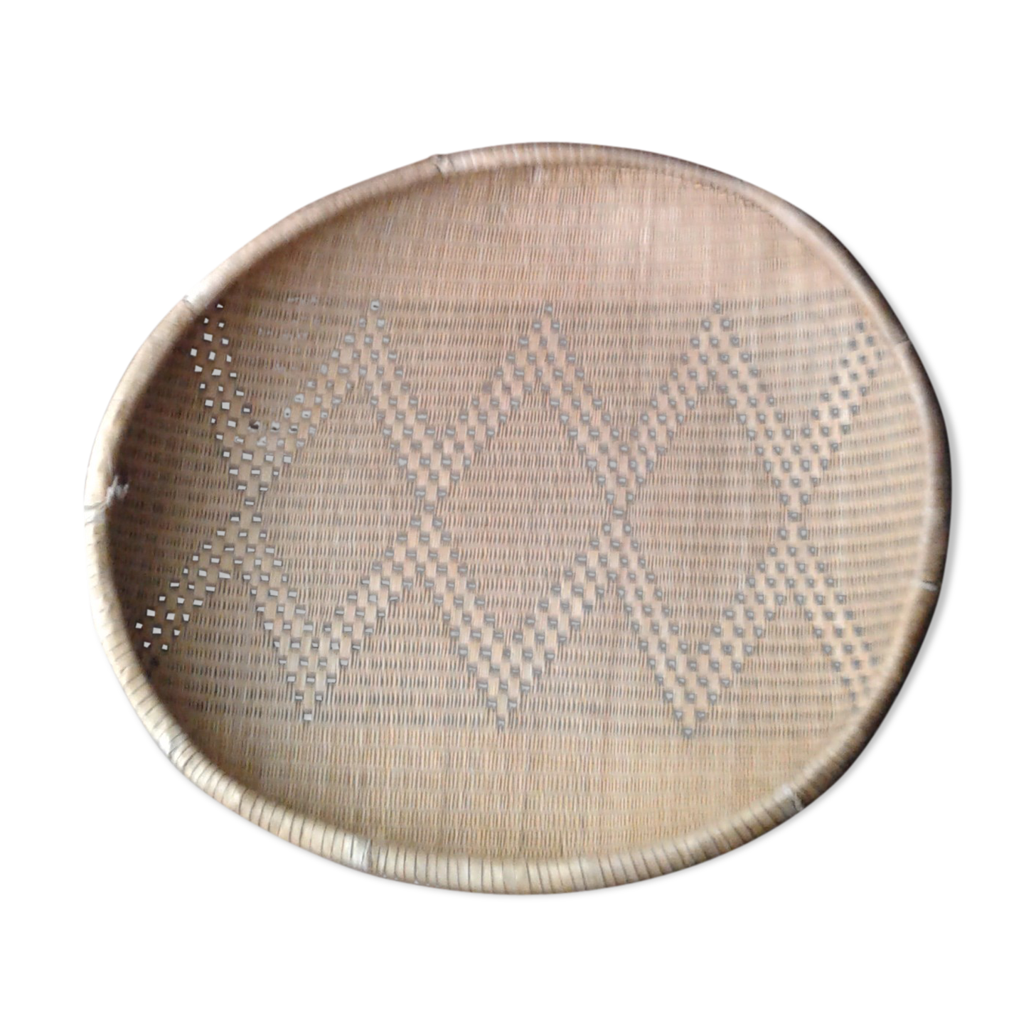 African braid basket mural