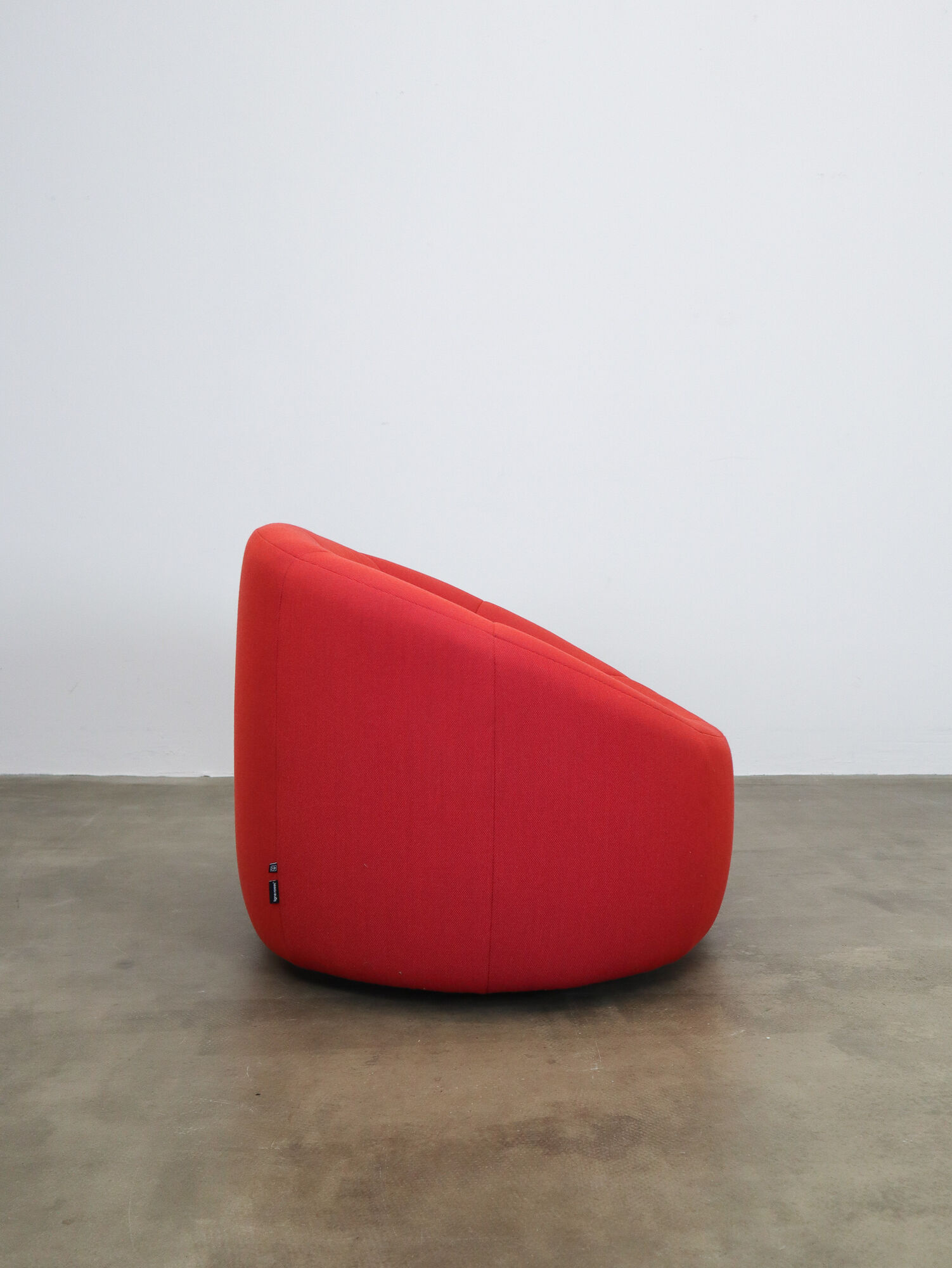 Red Pumpkin chair and ottoman by Pierre Paulin for Ligne Roset