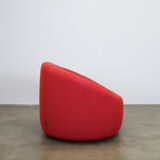 Red Pumpkin chair and ottoman by Pierre Paulin for Ligne Roset