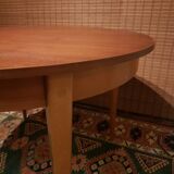 Scandinavian round extending table.