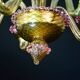 Pretty Venetian chandelier, pink and gold glass, 1950s