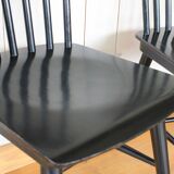 Black wooden bistro chairs