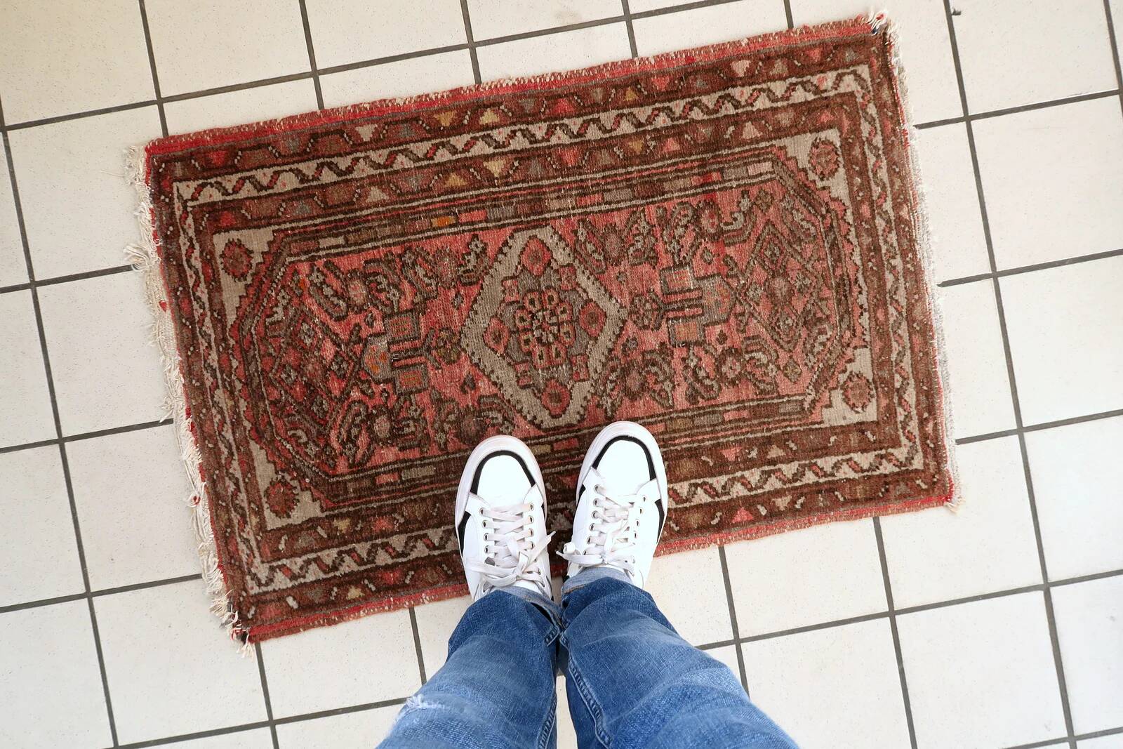 Vintage 1940s Persian Hamadan rug (62cm x 96cm) - 1C1249