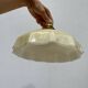 White and beige glass pendant light