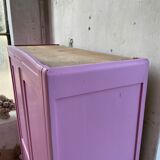 Pink knitted cabinet