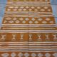 Moroccan Berber yellow kilim carpet made entirely by hand in pure wool
