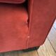 Vintage cubic armchair covered with red fabric