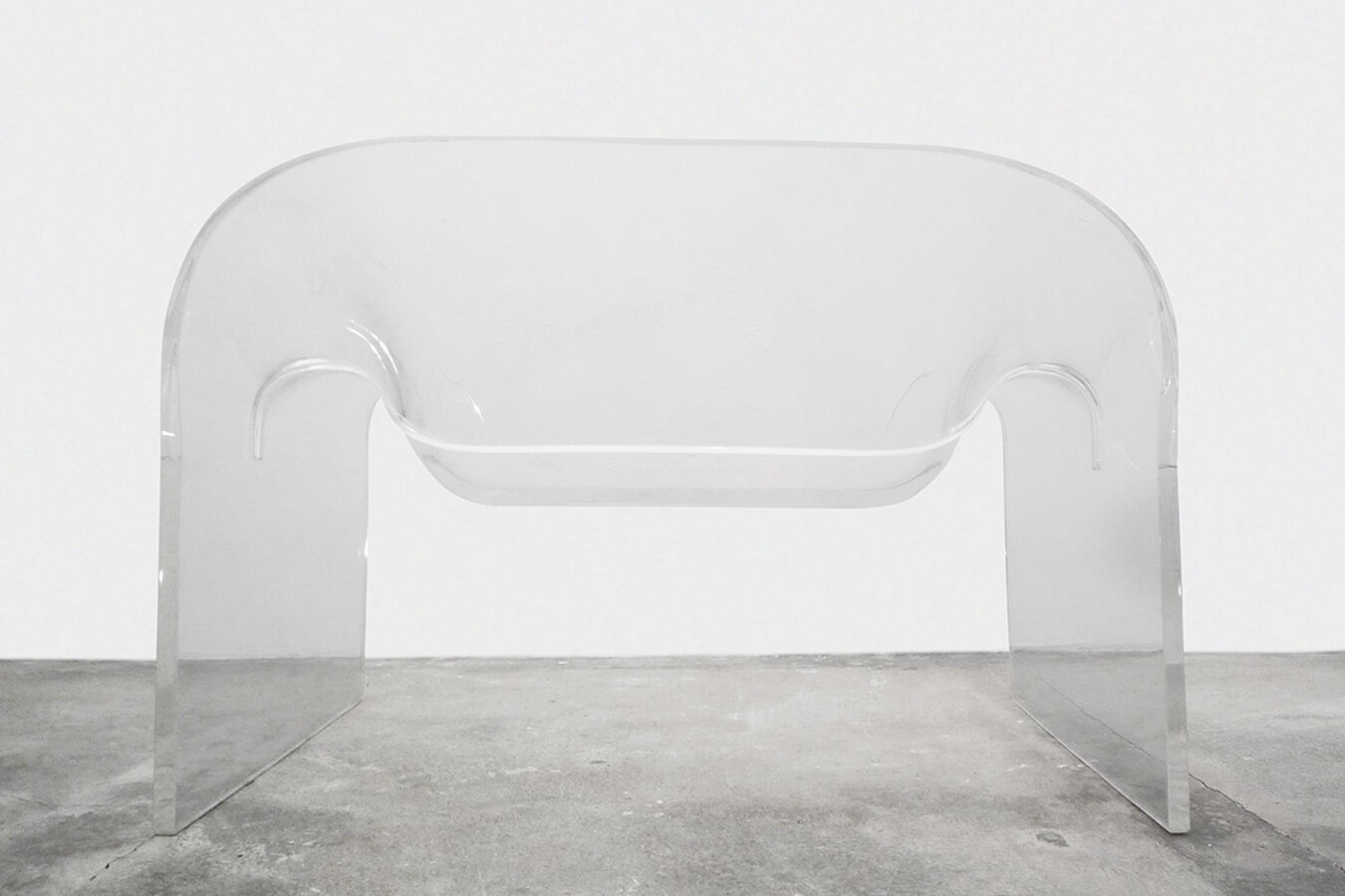 Sculptural acrylic armchair, 80