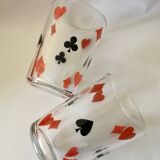 Decorated glasses from the 60s/70s