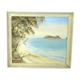 Oil painting of framed seascape, signed A F Singer, dated 67.