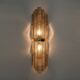 Pair of Large Art Deco Style Murano Glass Textured Wall Sconces