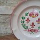 Ancienne assiette avec blasons et armoiries Saint Clément France