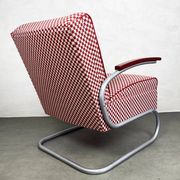 Thonet S-411 Armchair "Red & White"