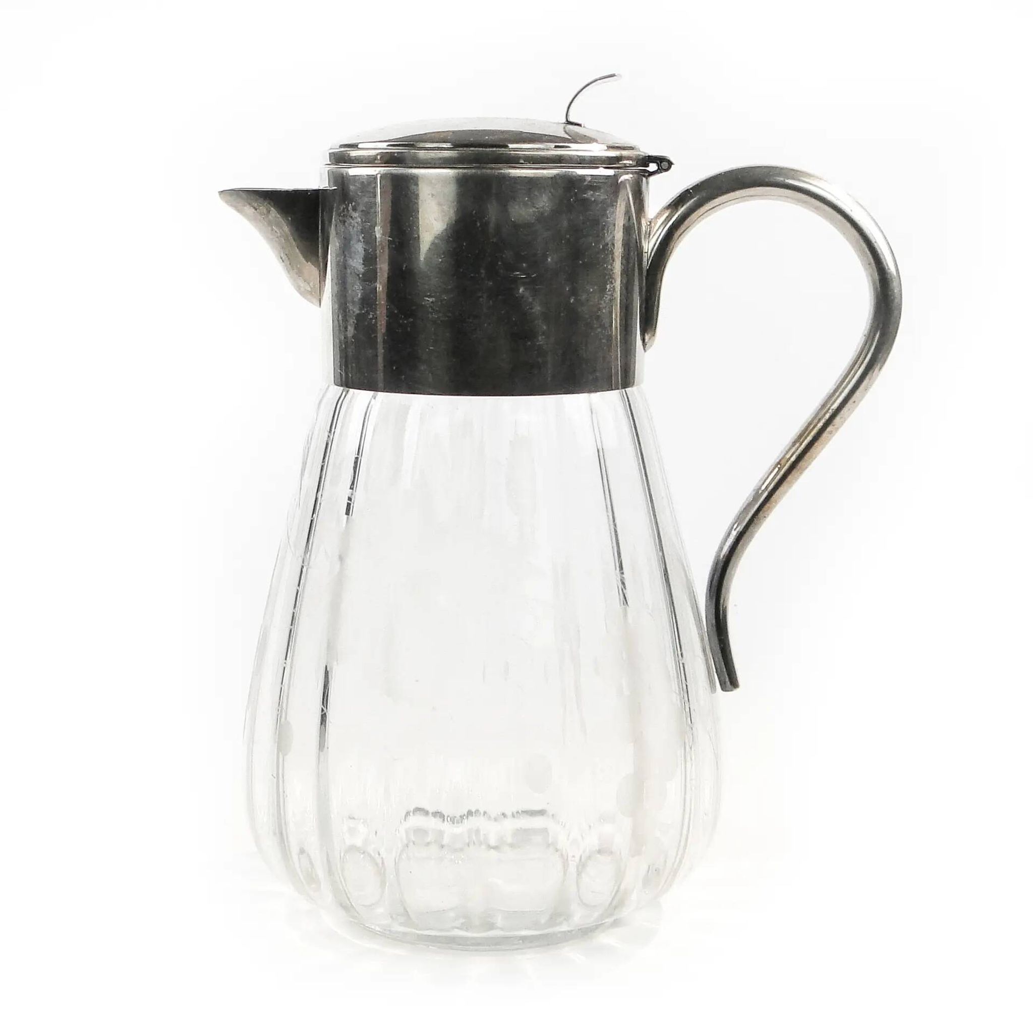 Art Deco wine jug, glass, Germany, 1920s