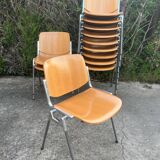 Set of 12 G. Piretti chairs for Castelli.