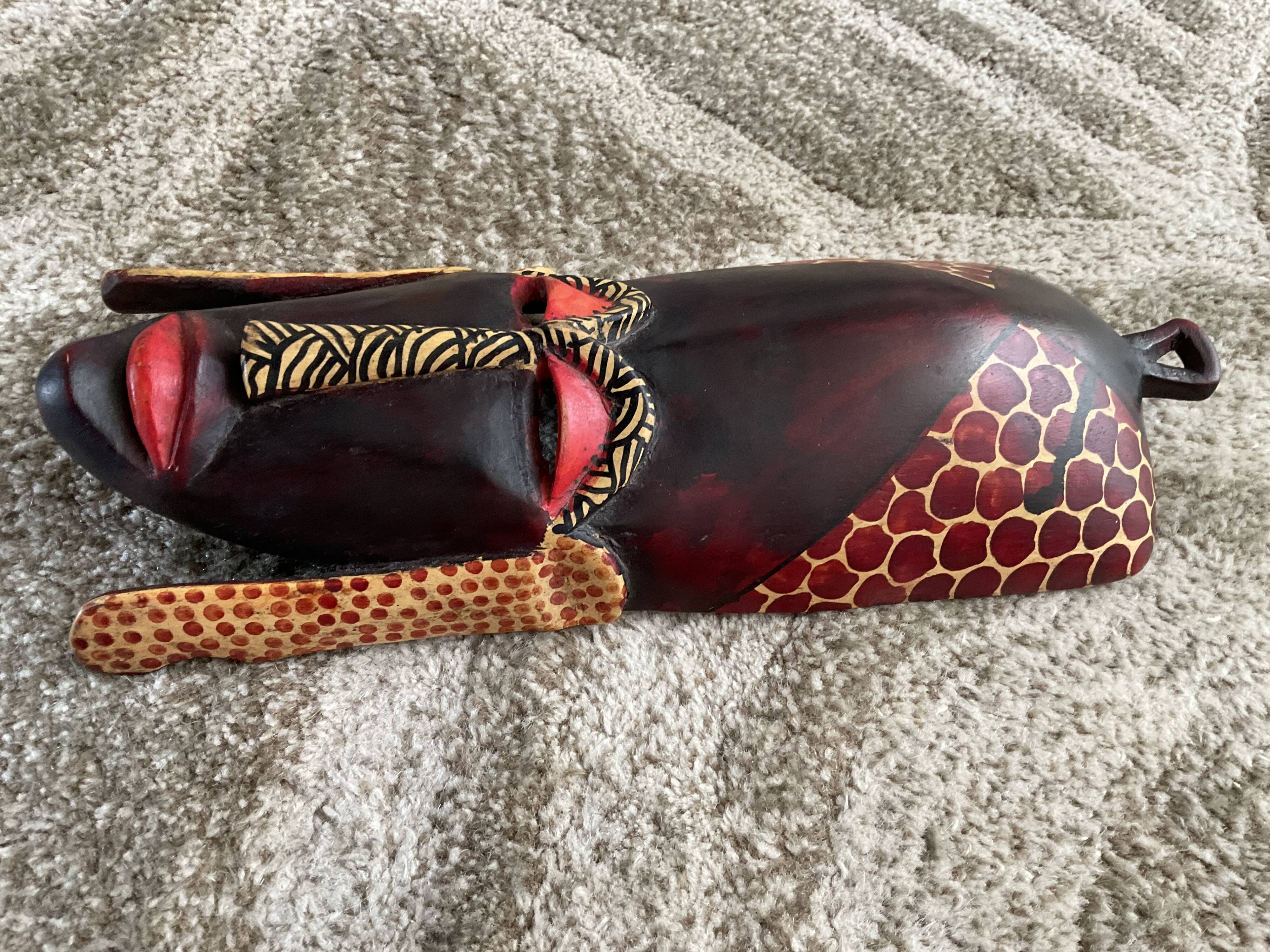 African wooden wall mask