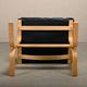 Ingmar Relling Siesta Lounge Chair and Ottoman in naturel Oak and Black Lea