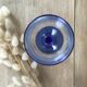 Verres à pied vintage bleu