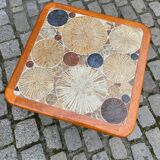 Coffee table teak tiles by Tue Poulsen for Haslev