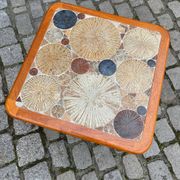 Coffee table teak tiles by Tue Poulsen for Haslev