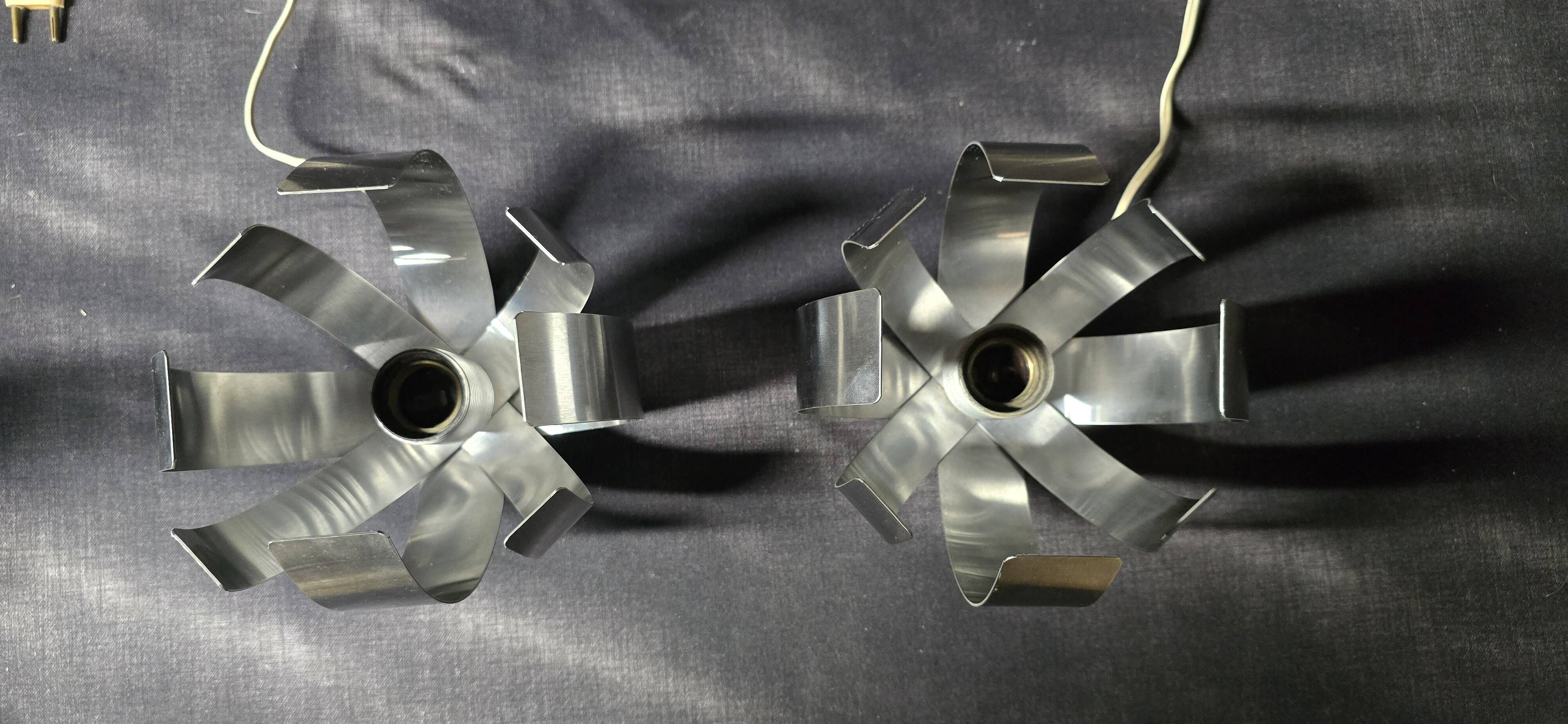 Pair of table lamps or wall lights by Jocelyne Trocmé for Oxar