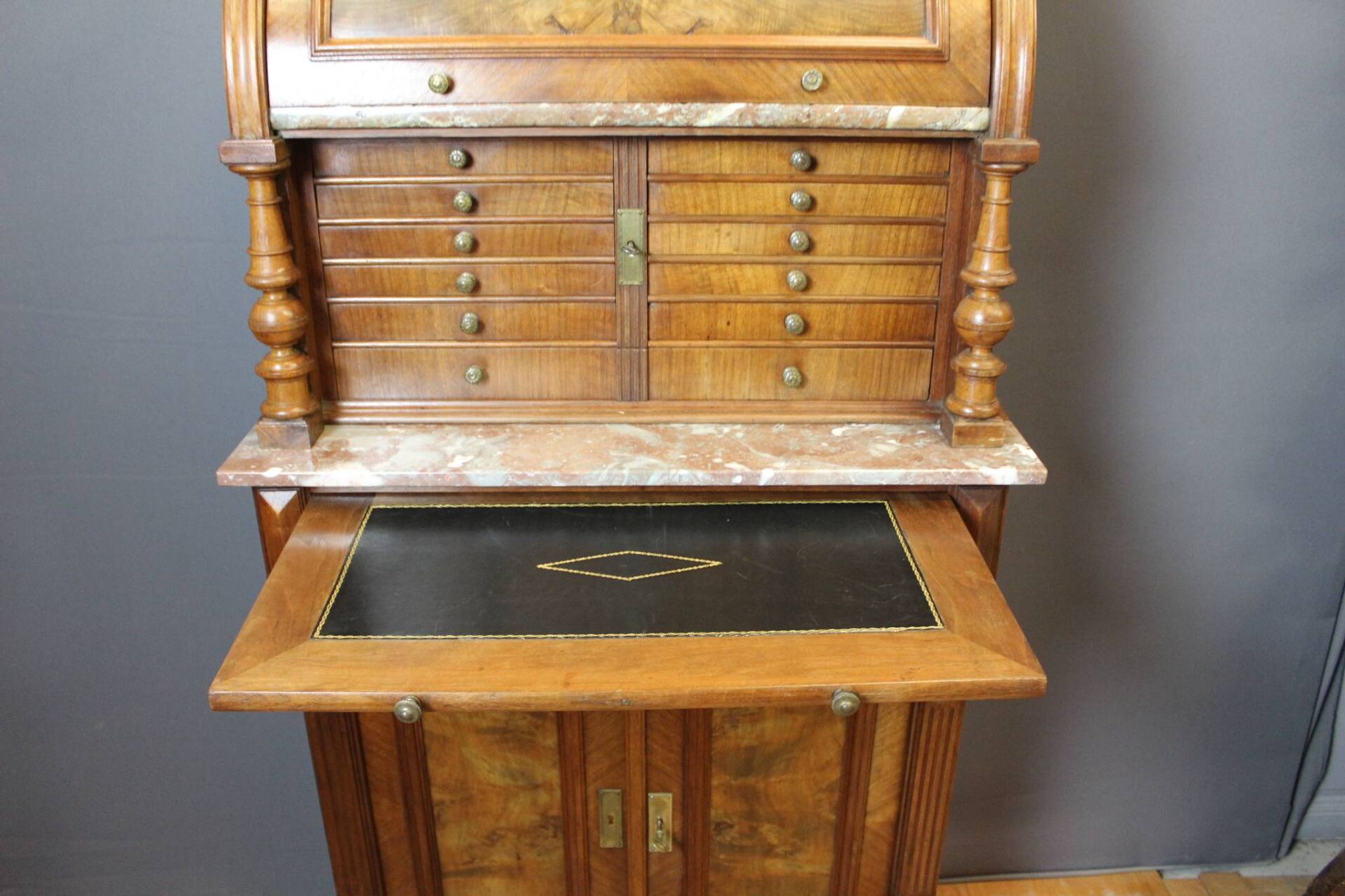 Late 19th century walnut dentist's cabinet