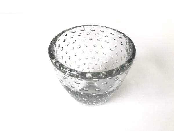 Daum Nancy France, vase bullé, vers 1930.