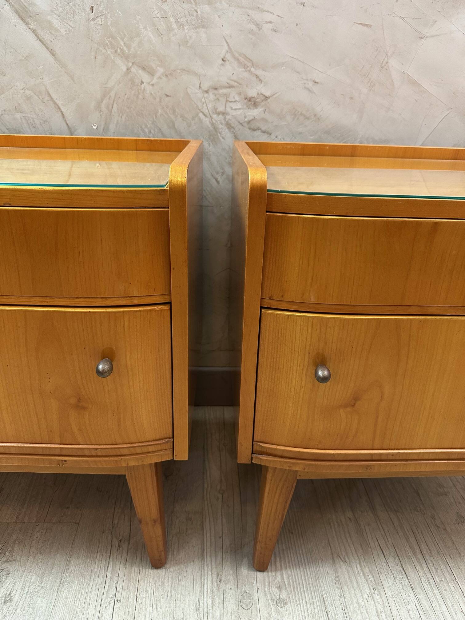 Pair of 1950 bedside tables