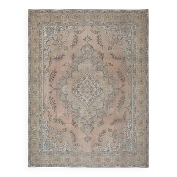 1960s Persian Handmade Wool Cotton Orange Oversized Area Rug 294x379
