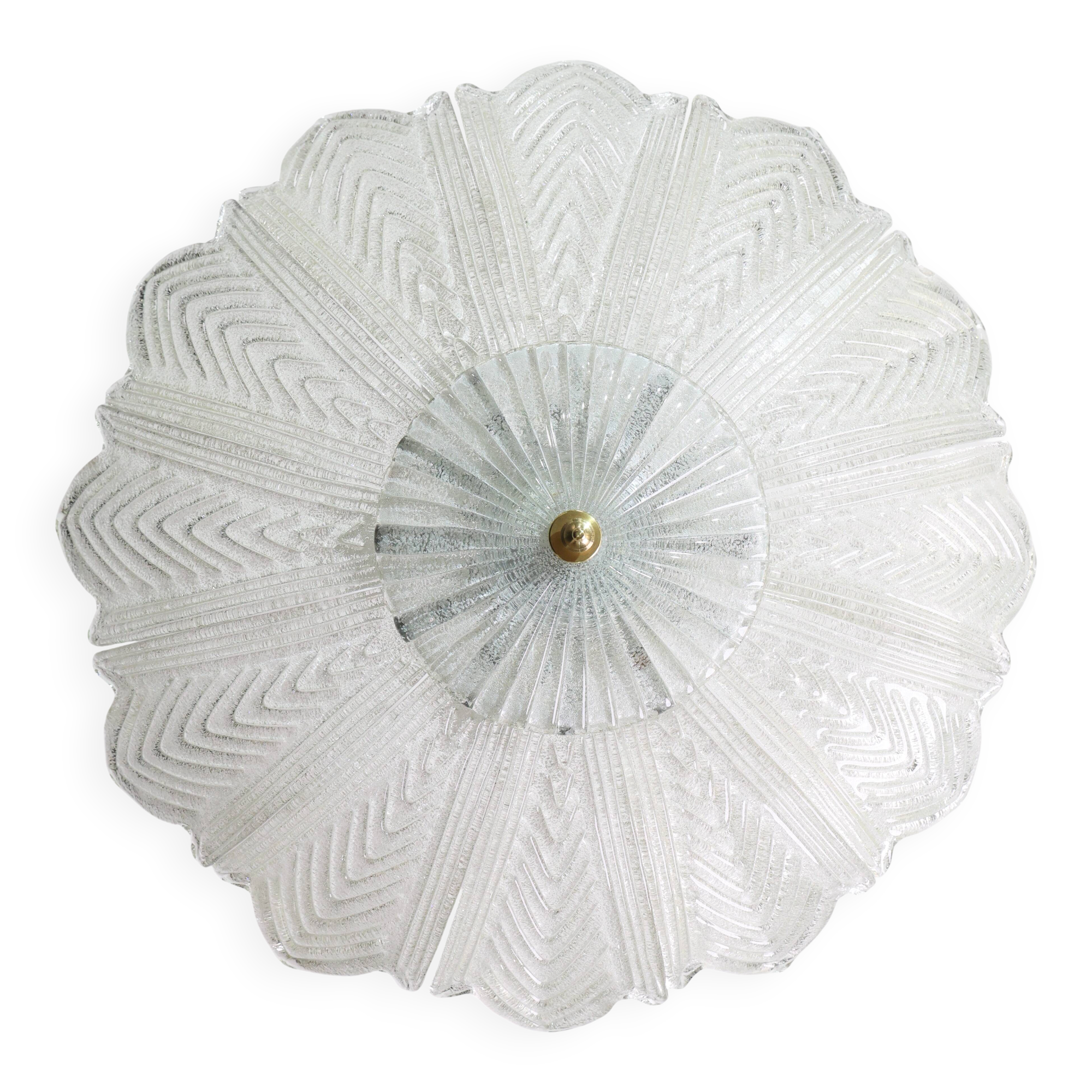 Bologna, Italian Murano Glass Ceiling Light or Flush Mount, 1980s