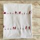 Nappe brodée main de Madagascar  noir, rouge, chocolat -  coton - 234x145 cm