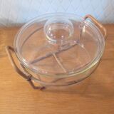 Vintage Bodum glass and rattan vegetable