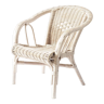 White rattan armchair for children