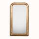 Miroir Louis-Philippe étroit du 19e siècle avec fleurs