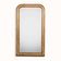 Narrow Louis-Philippe mirror from the 19th century with flowers.