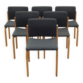 Ensemble de six chaises, design danois, années 1980, fabricant: Fritz Hansen