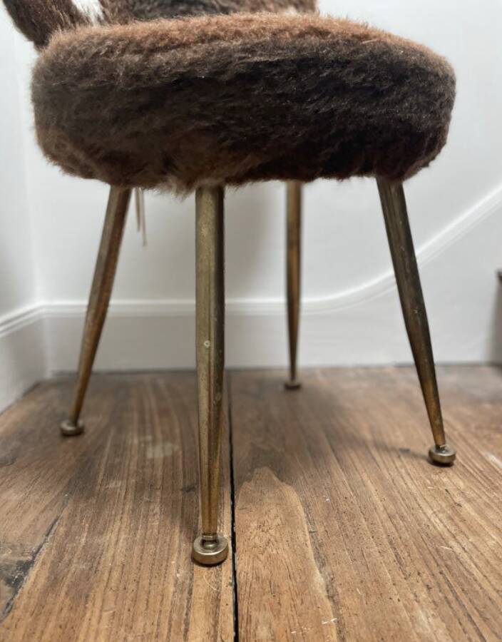 Chaise moumoute vintage