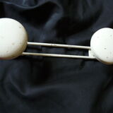 Coat rack in white lacquered metal 70s 4 patères