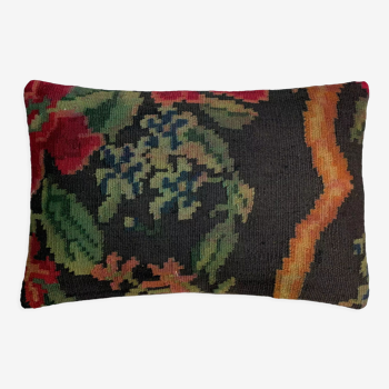 Housse de coussin kilim vintage turque faite à la main, 30 x 50 cm