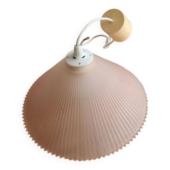 grande opaline striée/ minimaliste / rose pâle 1950