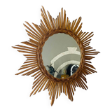 Rattan sun mirror