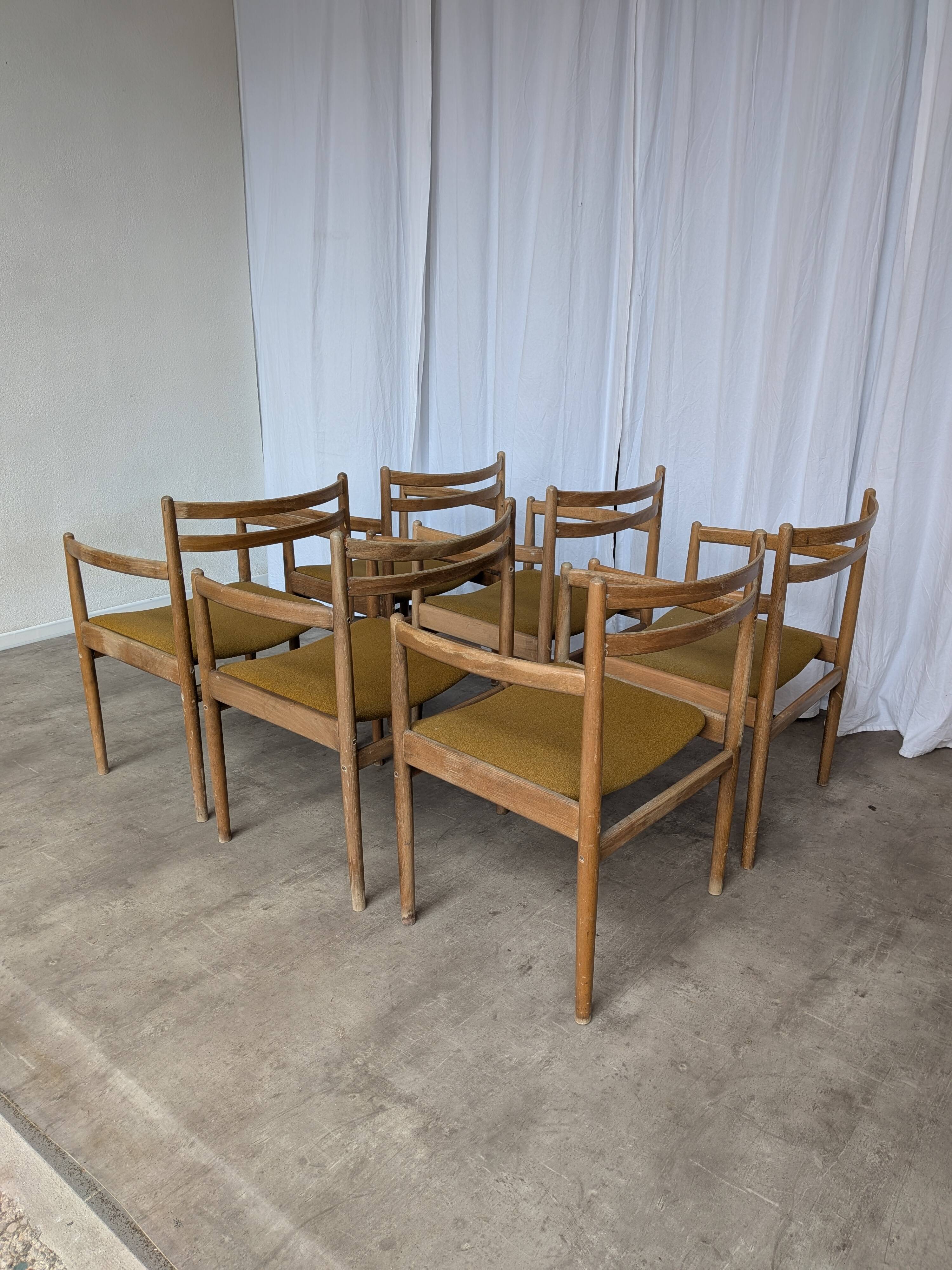 Set of 6 Mid Century STOL Kamnik Armchairs / Yugoslav Vintage Dining Chair