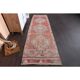 1970s Vintage Turkish Hand-Knotted Wool Cotton Red Runner Rug 90x307