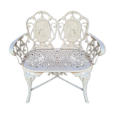 2-seater cast iron garden bench