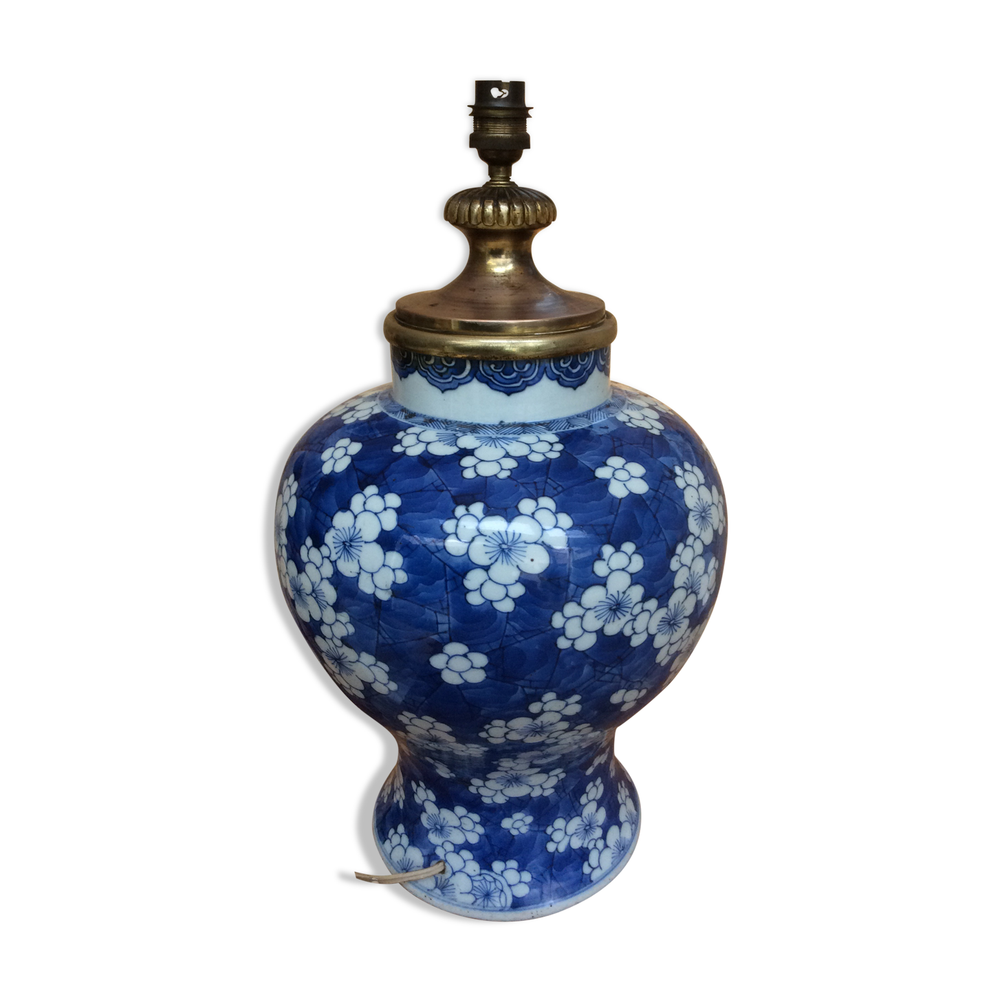 Porcelain and copper lamp
