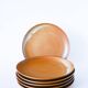 Lot de 6 assiettes plates en grès, 1970 - 24 cm