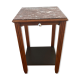 Pedestal table art deco wood and marble