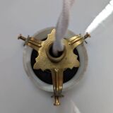Old hanging lamp in white opaline Art Deco 1930 Ø 24.7 cm