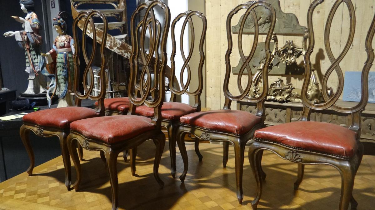 Six chairs Venetian era 1900