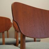 Set of six teak chairs, Danish design, 1970s, production: Denmark